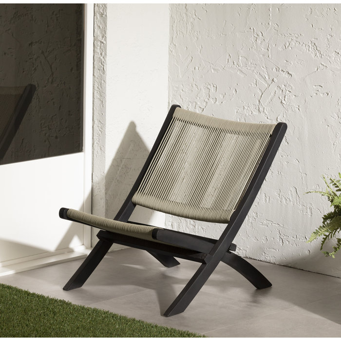 South Shore Agave Teak Outdoor Armless Lounge Chair & Reviews | Wayfair